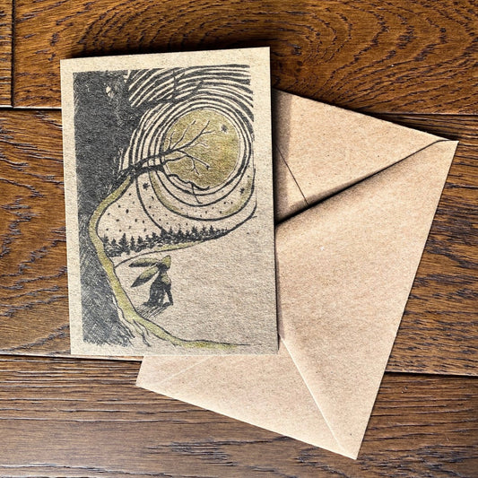 Hare & Moon Card